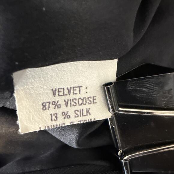 Heidi Weisel Womens Wide Leg Black Silk Velvet Pants Size 8 Fully Lined Holiday - Picture 8 of 8